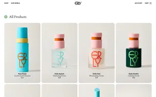 ERLY Skincare homepage website preview