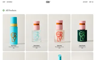 ERLY Skincare homepage website preview