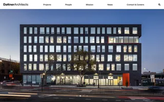Dattner Architects homepage website preview