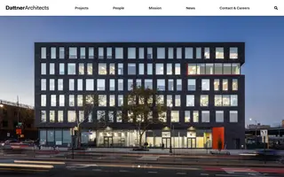 Dattner Architects homepage website preview