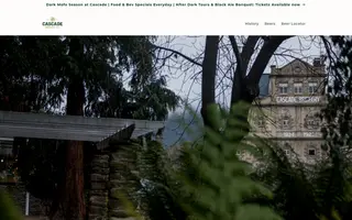 Cascade Brewery Co. homepage website preview