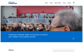 Metcalf Foundation homepage website preview