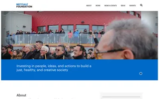 Metcalf Foundation homepage website preview