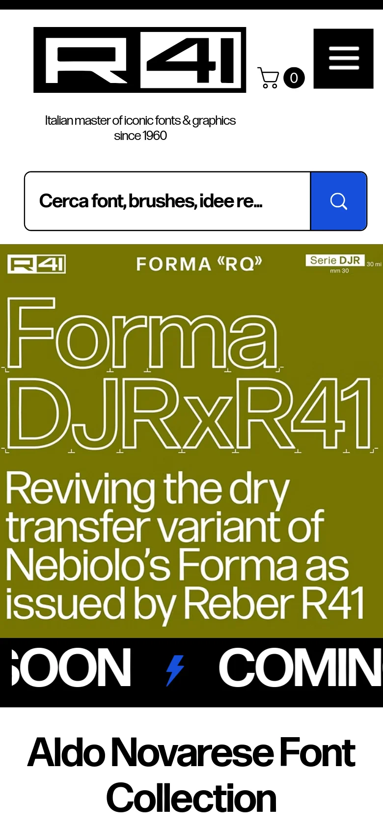 Reber R41 homepage mobile website screenshot
