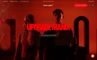 Better Nights homepage website preview
