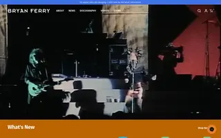 Bryan Ferry homepage website preview