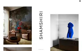 Studio Shamshiri homepage website preview