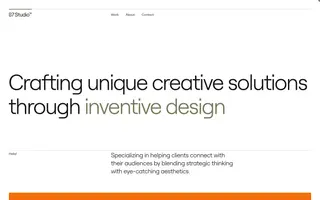 87 Studio homepage website preview