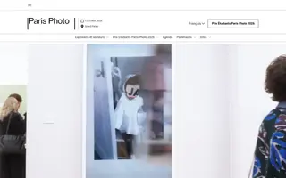 Paris Photo homepage website preview