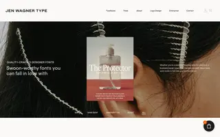 Jen Wagner Type homepage website preview