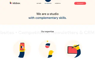 Idizbox homepage website preview