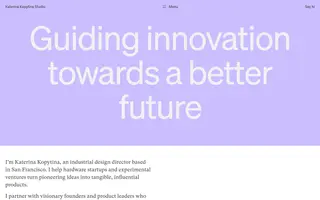 Katerina Kopytina Studio homepage website preview