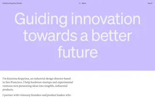 Katerina Kopytina Studio homepage website preview