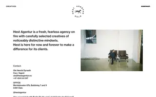 Hestagentur homepage website preview
