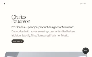 Charles Patterson homepage website preview