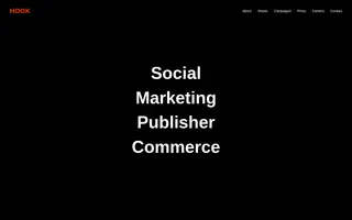 The Hook group homepage website preview