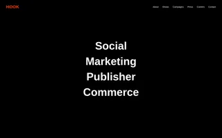 The Hook group homepage website preview