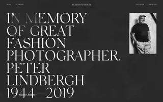 Peter Lindbergh homepage website preview