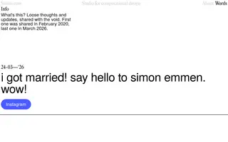 Símon.com homepage website preview