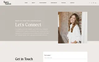 Kasey Fanton homepage website preview