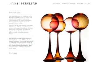 Anna Berglund homepage website preview