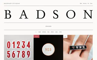 Badson Studio homepage website preview