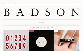 Badson Studio homepage website preview