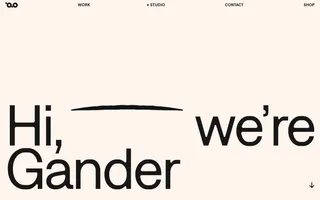 Gander homepage website preview
