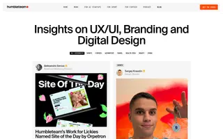 Humbleteam homepage website preview