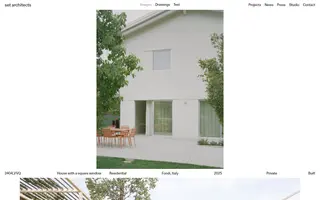 Set Architects homepage website preview
