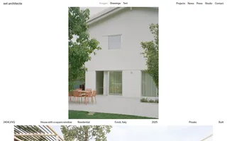 Set Architects homepage website preview