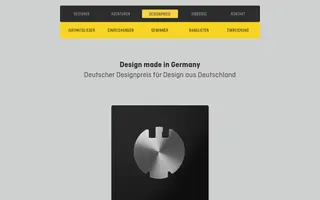 Design made in Germany homepage website preview