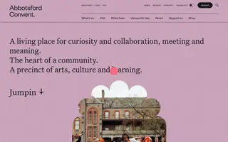 Abbotsford Convent homepage website preview