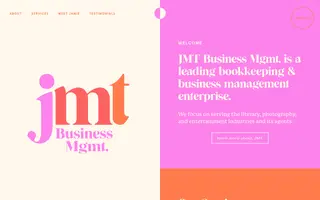 JMT Business Mgmt. homepage website preview