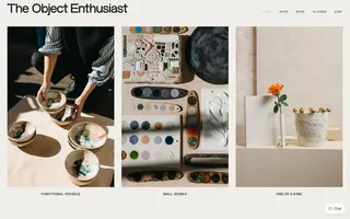 The Object Enthusiast homepage website preview