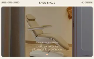 Sage Space homepage website preview