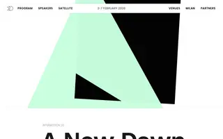 Interaction 20 homepage website preview
