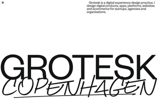 Grotesk Copenhagen homepage website preview