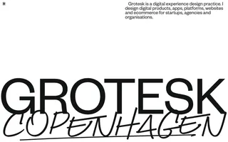 Grotesk Copenhagen homepage website preview