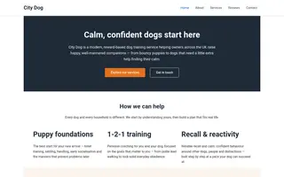 City Dog homepage website preview