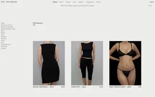 Kye Intimates homepage website preview