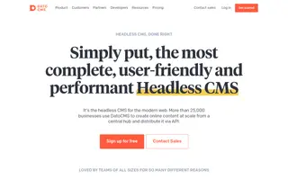 DatoCMS homepage website preview