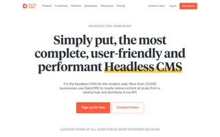 DatoCMS homepage website preview
