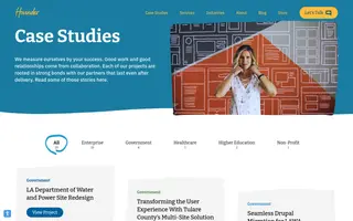 Hounder homepage website preview
