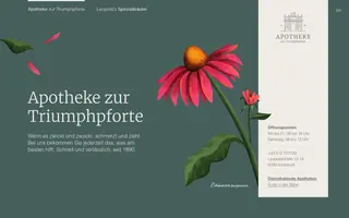 Apotheke zur Triumphpforte homepage website preview