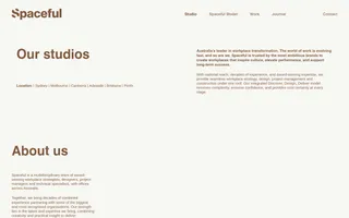 Spaceful homepage website preview