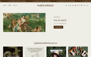 Plants to the Rescue homepage website preview