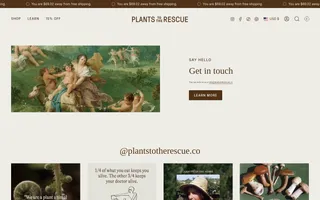 Plants to the Rescue homepage website preview