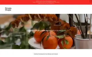 Simple Shape homepage website preview