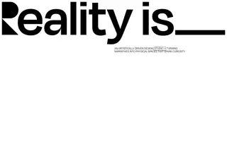 Reality is__ homepage website preview